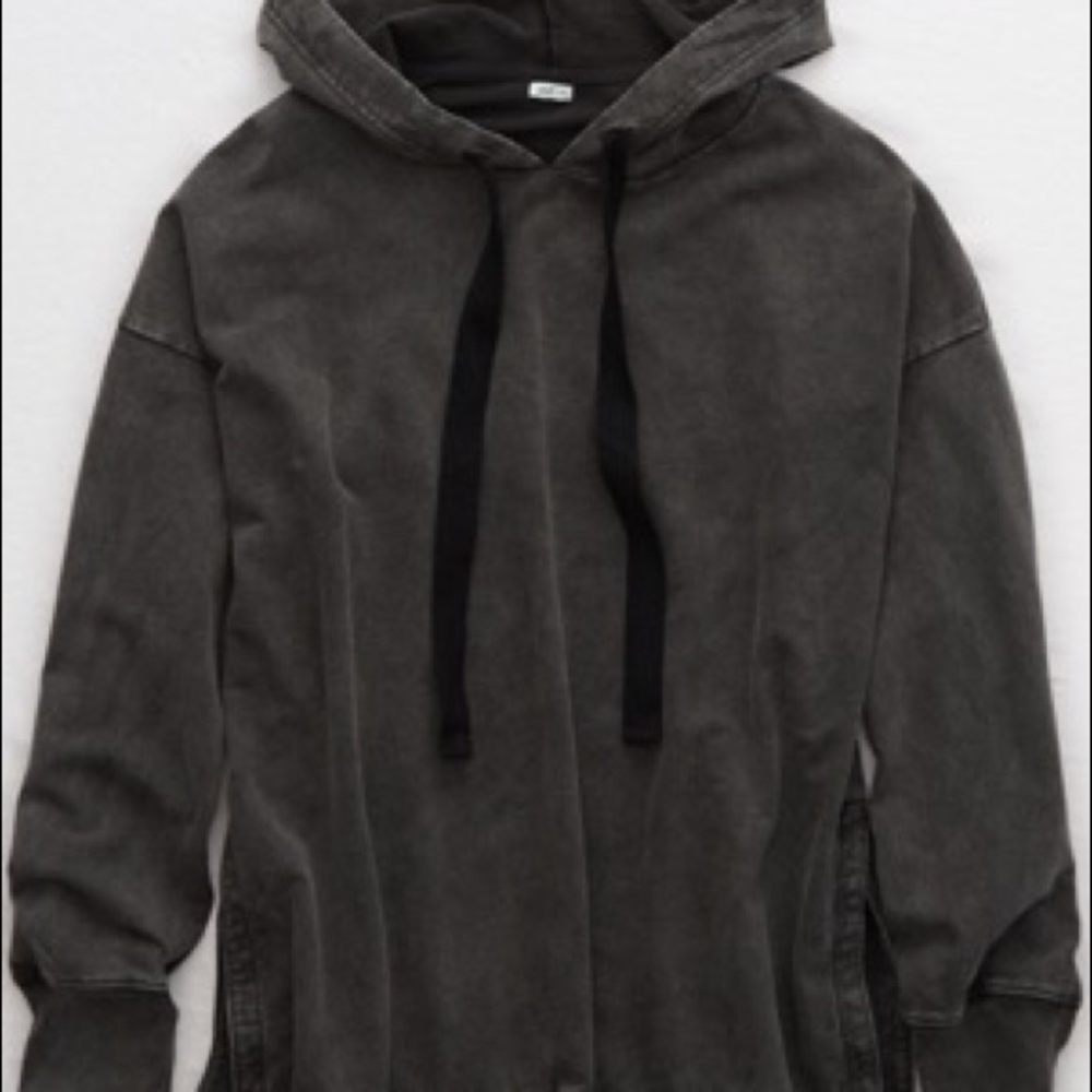 Aerie Sunwashed Desert Hoodie Smoked Gray